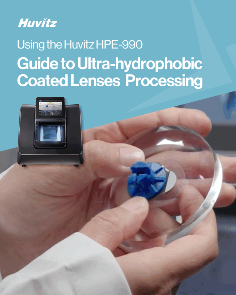 processing ultra hydrophobic coated lenses