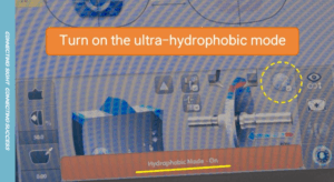 ultra-hydrophobic processing mode